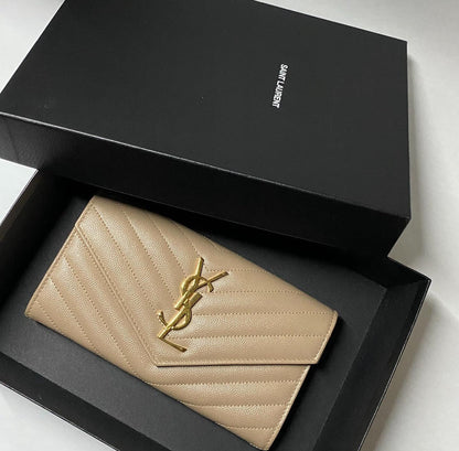 Saint Laurent Cassandre Matelasse Flap Wallet