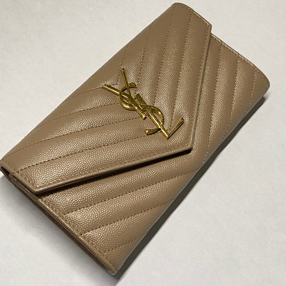Saint Laurent Cassandre Matelasse Flap Wallet